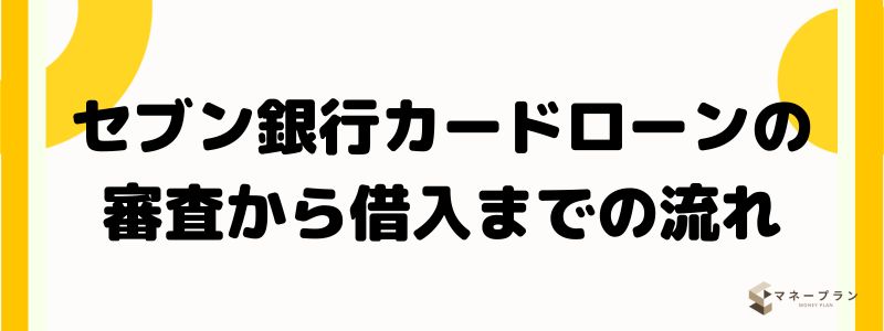 セブン銀行カードローンの審査から借入までの流れ